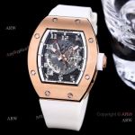 High Quality Replica Skeleton Richard Mille RM010 Rose Gold Automatic Watch For Men 